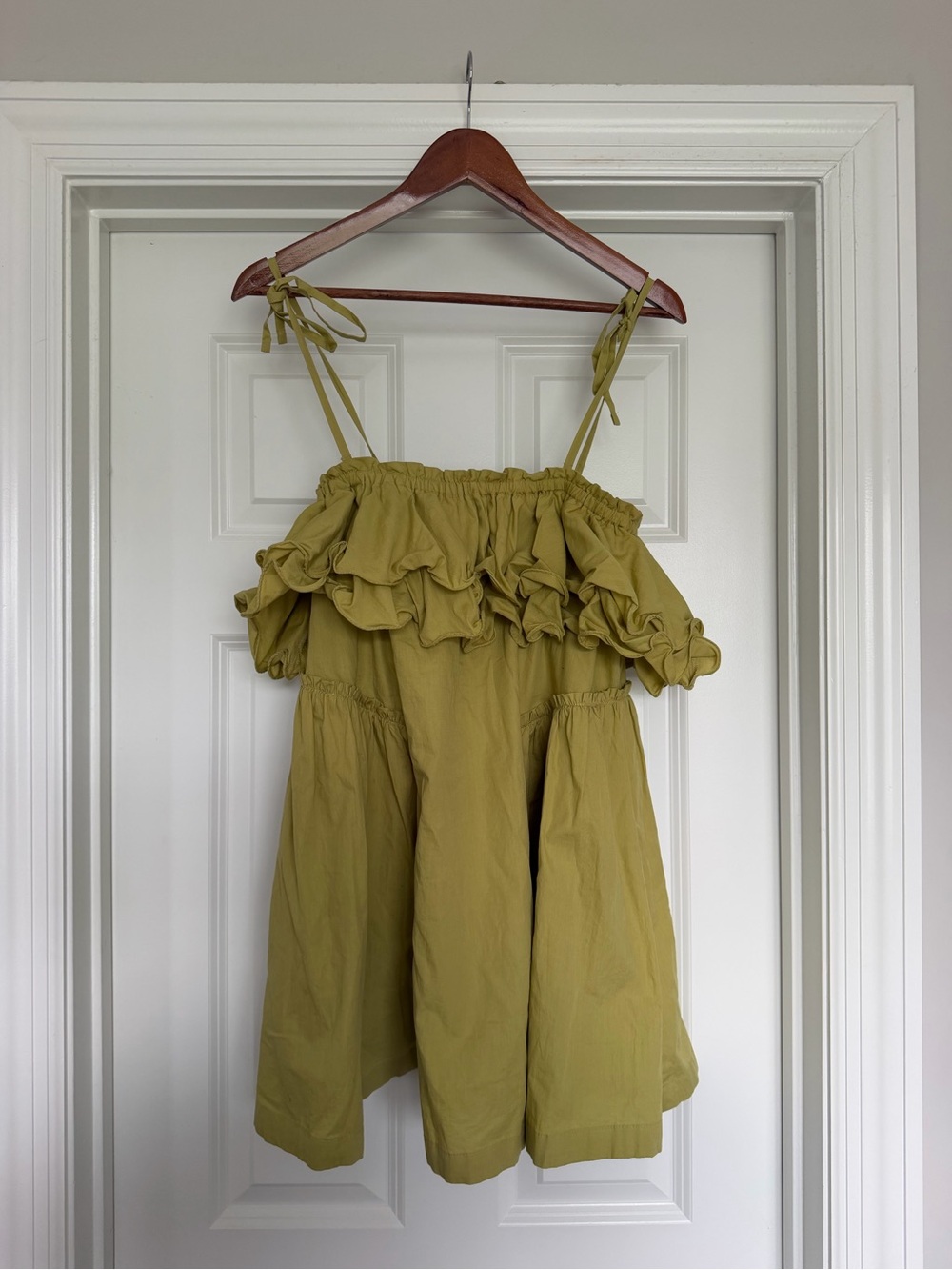free people chartreuse mini dress